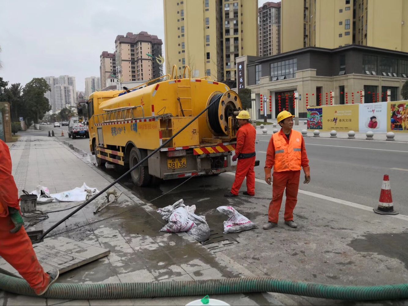 黄竹镇排污管道清淤-管道清洗